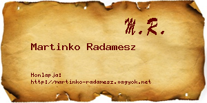 Martinko Radamesz névjegykártya